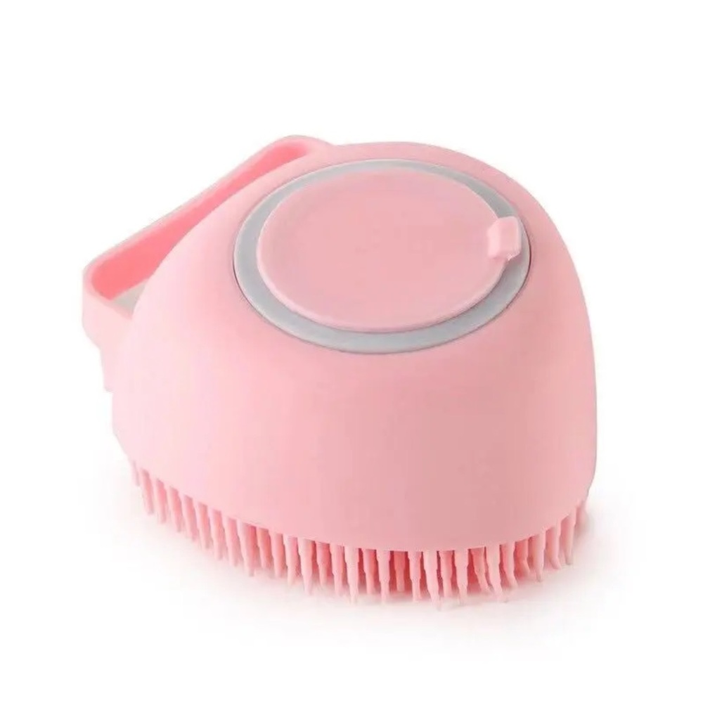 Pet bath brushes massage shampoo dispenser dog grooming silicone shower brush